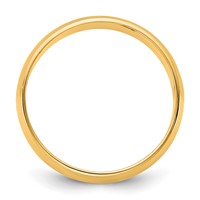 14K 7mm Yellow Gold Ltw Milgrain Half Round Band view 2