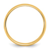 14K 8mm Yellow Gold Ltw Milgrain Half Round Band view 2