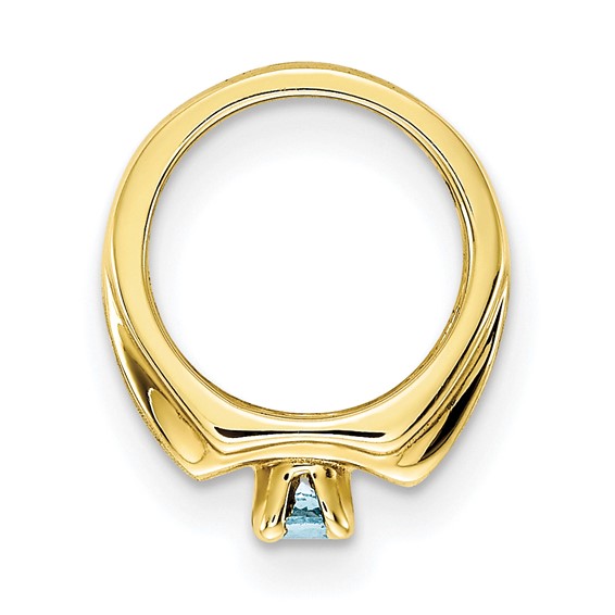 10ky Birthstone Pendant AQUA (MARCH)