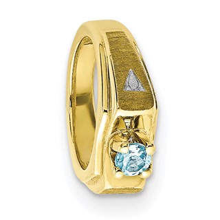 10ky Birthstone Pendant AQUA (MARCH)