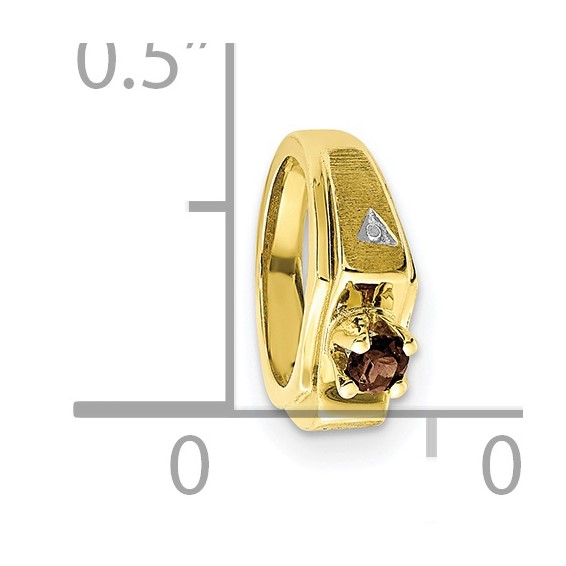 10ky Birthstone Pendant Smoky Quartz (JUNE)