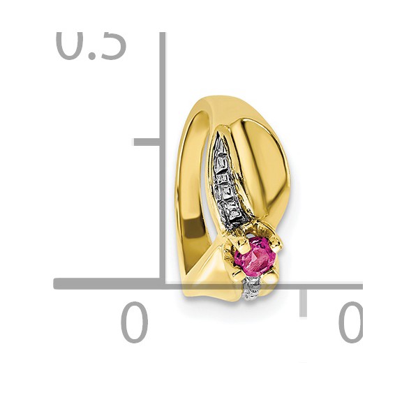 10ky Birthstone Pendant Pink Tourmaline (OCT)