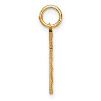 14K Medium Diamond-cut Number 1 Charm view 2
