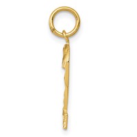 14K Medium Diamond-cut Number 2 Charm view 2