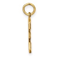14K Medium Diamond-cut Number 3 Charm view 2