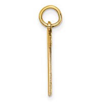 14K Yellow Gold Medium Diamond-cut Number 7 Charm view 2
