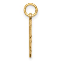 14K Yellow Gold Medium Diamond-cut Number 8 Charm view 2