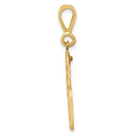 14K Yellow Gold Medium Diamond-cut Number 85 Charm view 2