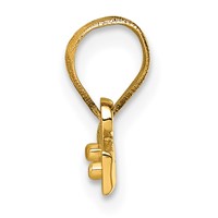 14K Yellow Gold Medium Diamond-cut Top Charm view 2