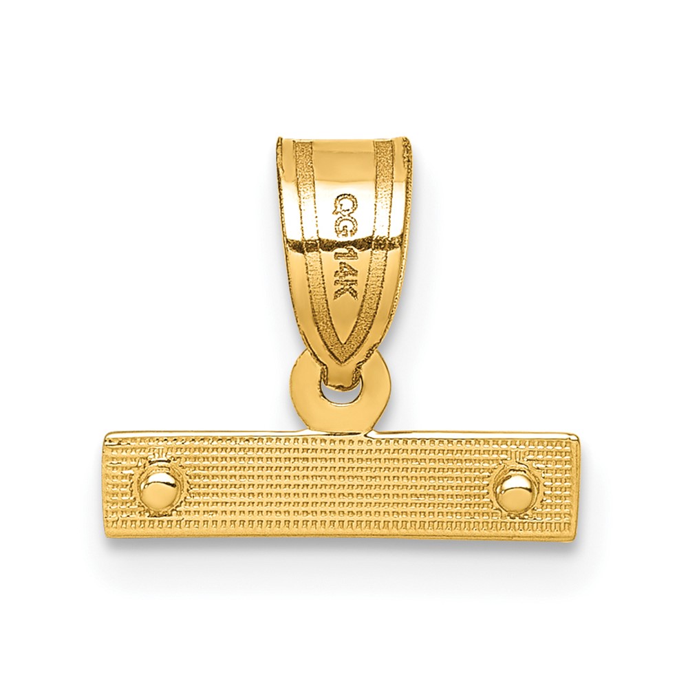 14k Medium Diamond-cut Top Charm (MNTOP)