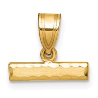 14K Yellow Gold Medium Diamond-cut Top Charm view 1