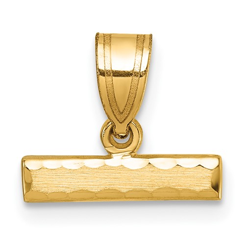 14k Medium Diamond-cut Top Charm