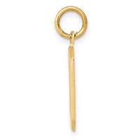 14K Medium Polished Number 0 Charm view 2