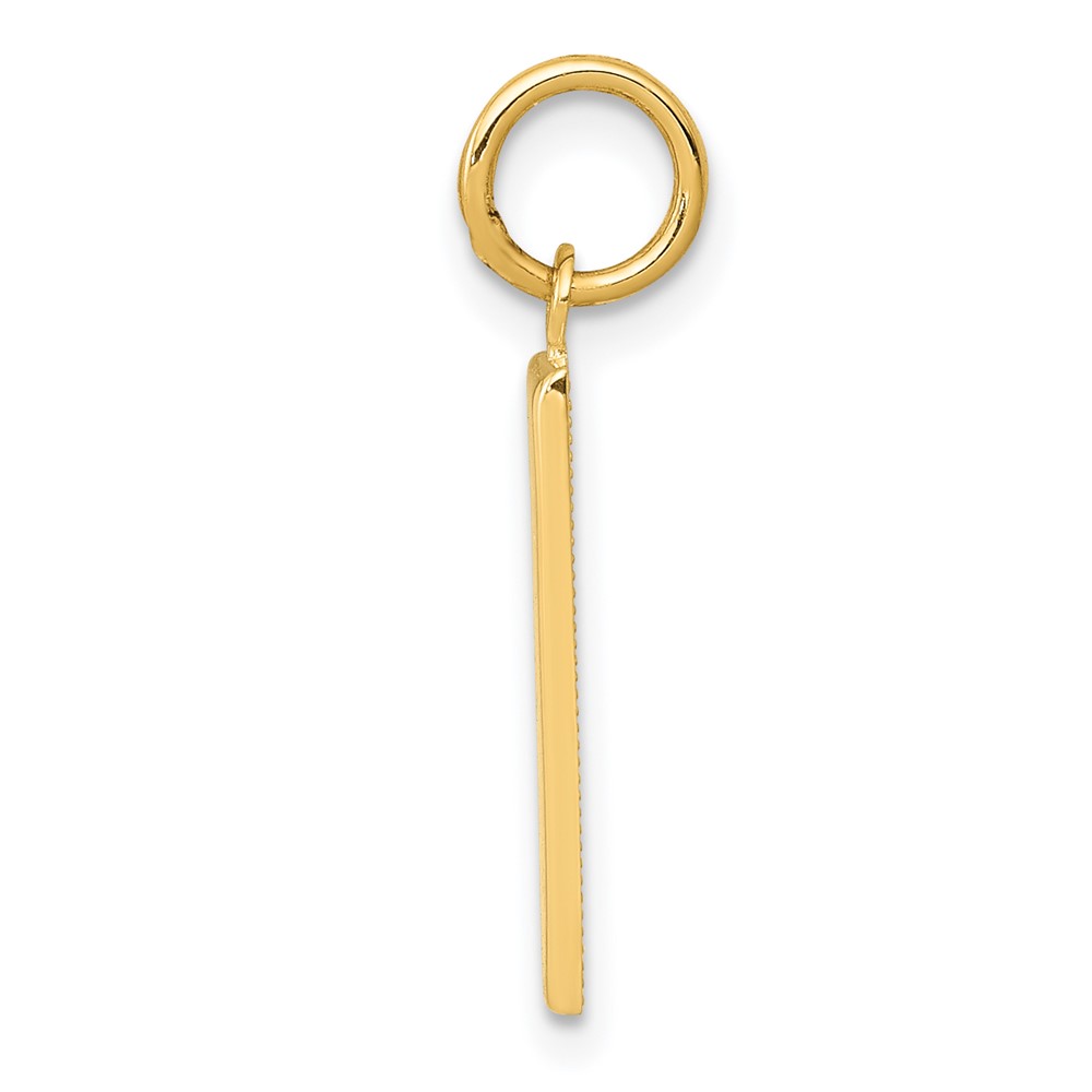 14k Medium Polished Number 1 Charm (MP01)