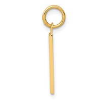 14K Yellow Gold Medium Polished Number 1 Charm view 2
