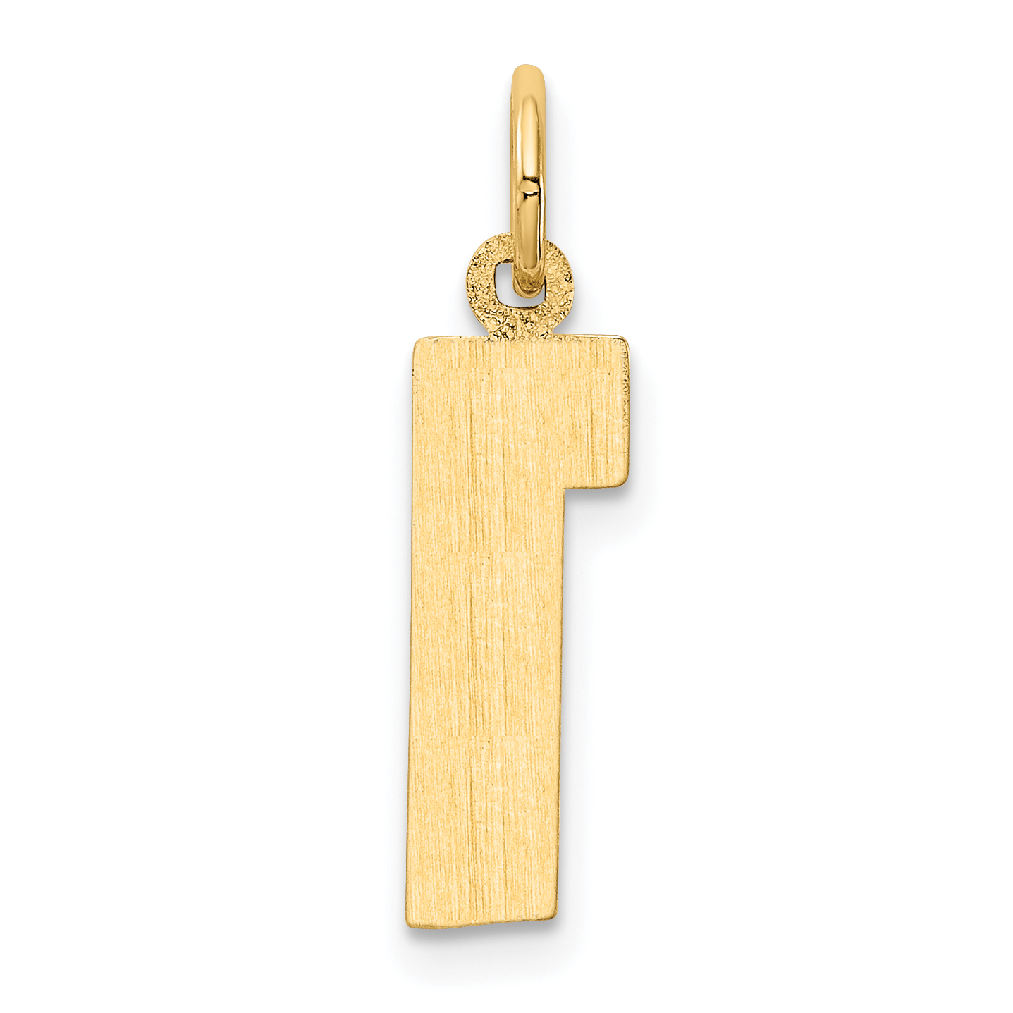 14k Medium Polished Number 1 Charm MP01