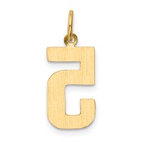14K Yellow Gold Medium Polished Number 5 Charm view 3