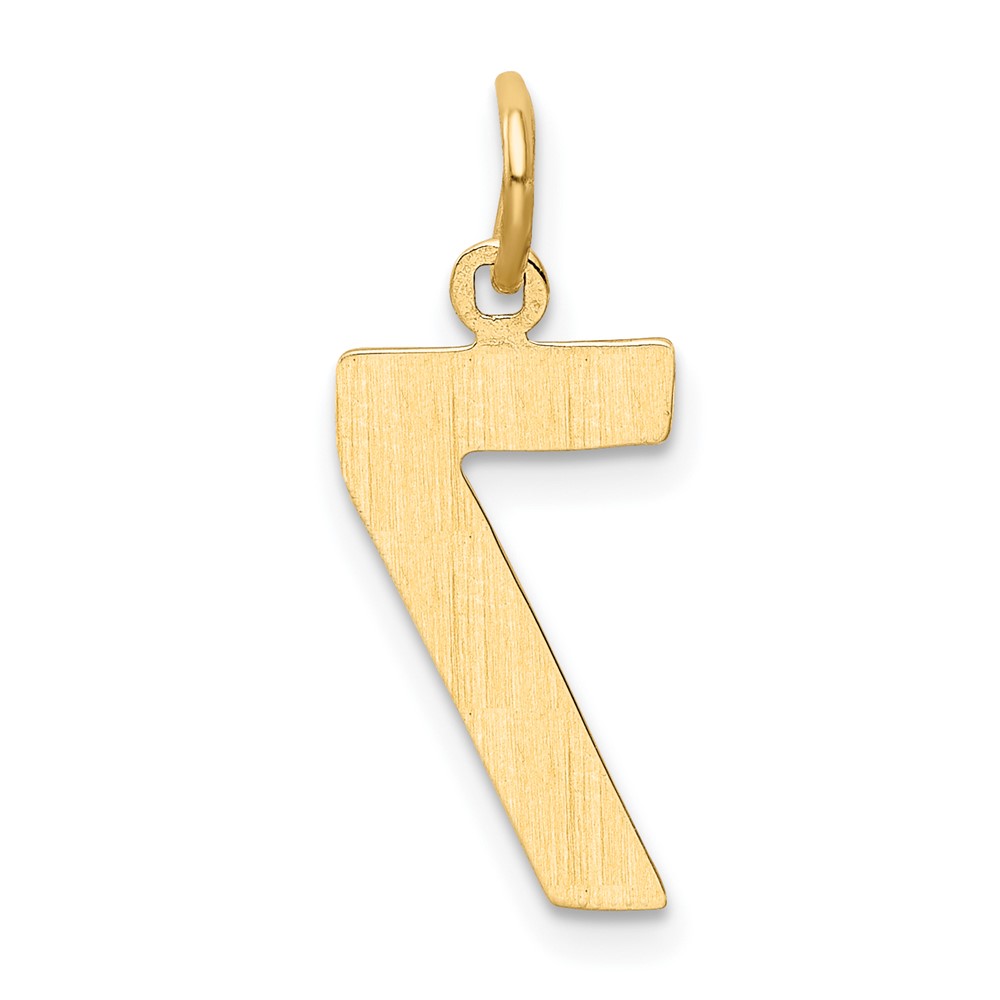 14k Medium Polished Number 7 Charm (MP07)