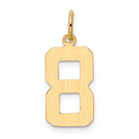14K Medium Polished Number 8 Charm view 3
