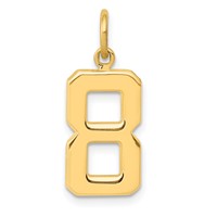 14K Medium Polished Number 8 Charm view 1