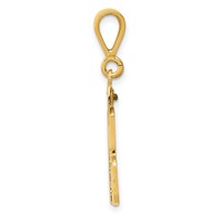 14K Yellow Gold Medium Polished Number 18 Charm view 2