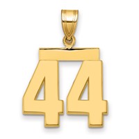 14K Yellow Gold Medium Polished Number 44 Charm view 1