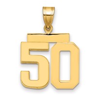 14K Medium Polished Number 50 Charm view 1