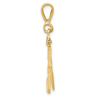 14K Yellow Gold Medium Polished Number 53 Charm view 2