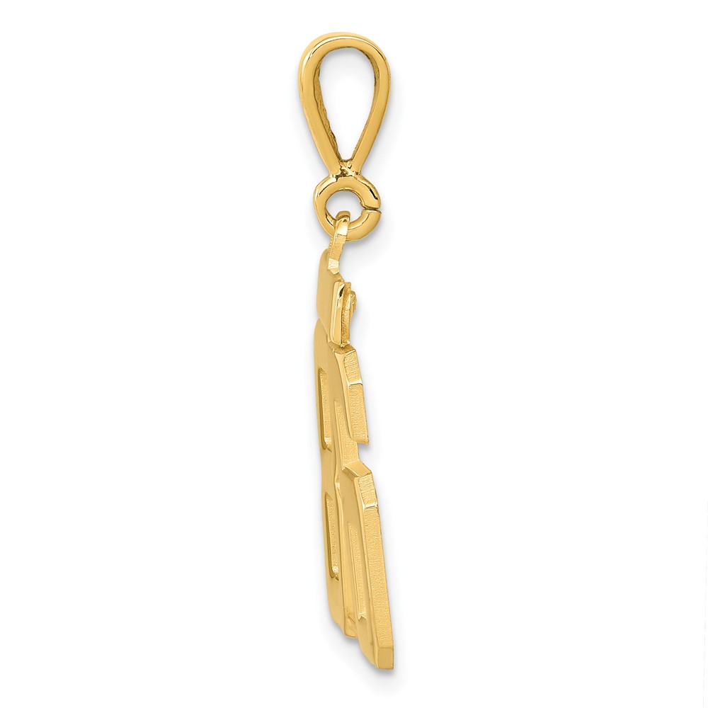 14k Medium Polished Number 86 Charm (MP86)