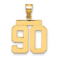 14K Yellow Gold Medium Polished Number 90 Charm view 1