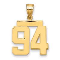 14K Yellow Gold Medium Polished Number 94 Charm view 1
