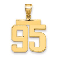 14K Medium Polished Number 95 Charm view 1