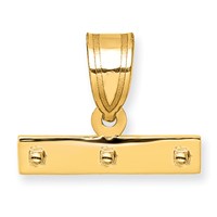 14K Yellow Gold Casted Medium Polished Top Charm view 3