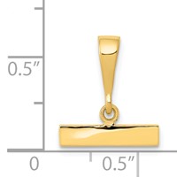 14K Yellow Gold Casted Medium Polished Top Charm view 4