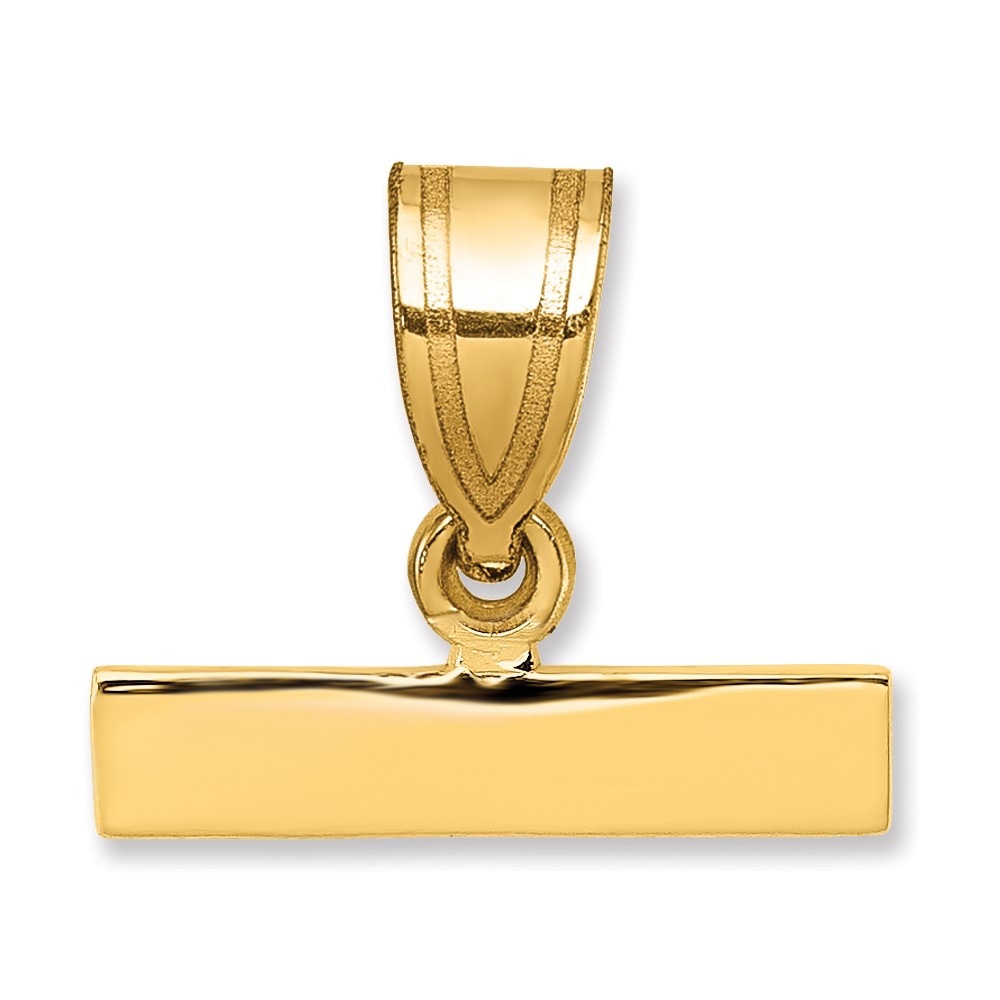 14K Yellow Gold Casted Medium Polished Top Charm