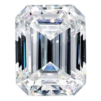 Lab Grown VS+ F+ 1/2ct Emerald Diamond view 1