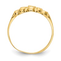 14K Yellow Gold Nugget Ring - Size 6 view 2