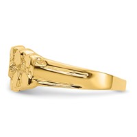 14K Yellow Gold Nugget Ring - Size 6 view 4