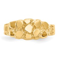 14K Yellow Gold Nugget Ring - Size 6 view 5