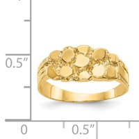 14K Yellow Gold Nugget Ring - Size 6 view 3