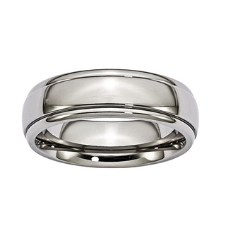 Titanium 7mm Domed High Polished Comfort-fit Band