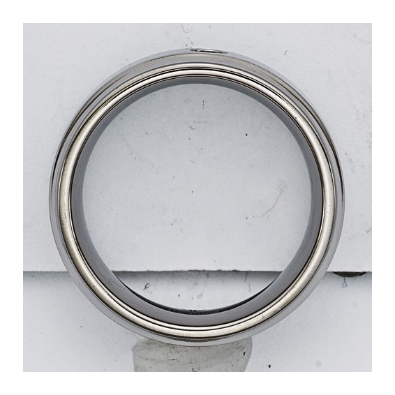 Titanium 7mm Scooped Egde with 0.05ct Diamond Band