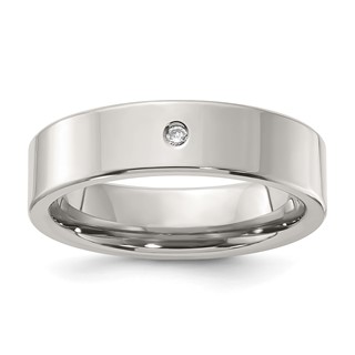 Titanium 6mm Plain Comfort Fit w/ .03 dia Band