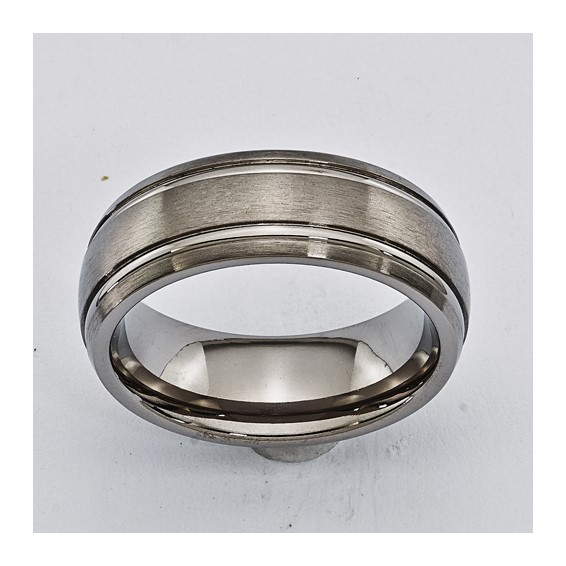 Titanium 7mm .05 CTW Diamond Comfort-fit Band