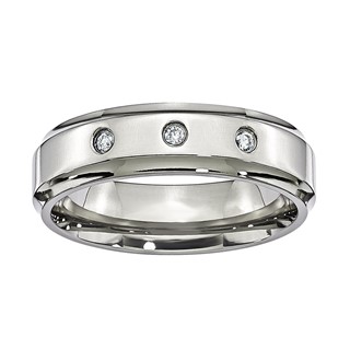 Titanium 7mm .10 TCW Diamond Comfort-fit Band