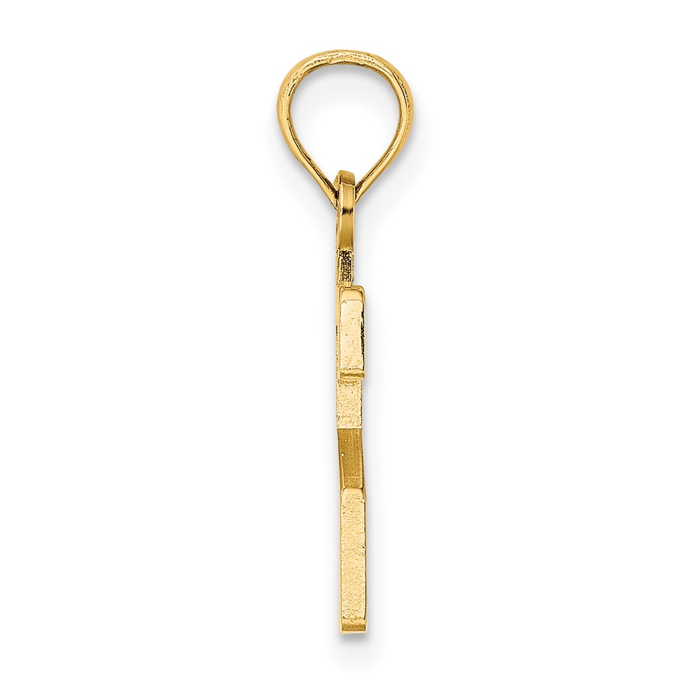 14k Polished Number 2 Pendant (NU02)
