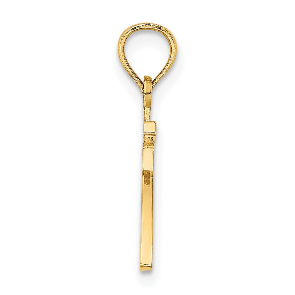 14k Polished Number 7 Pendant (NU07)