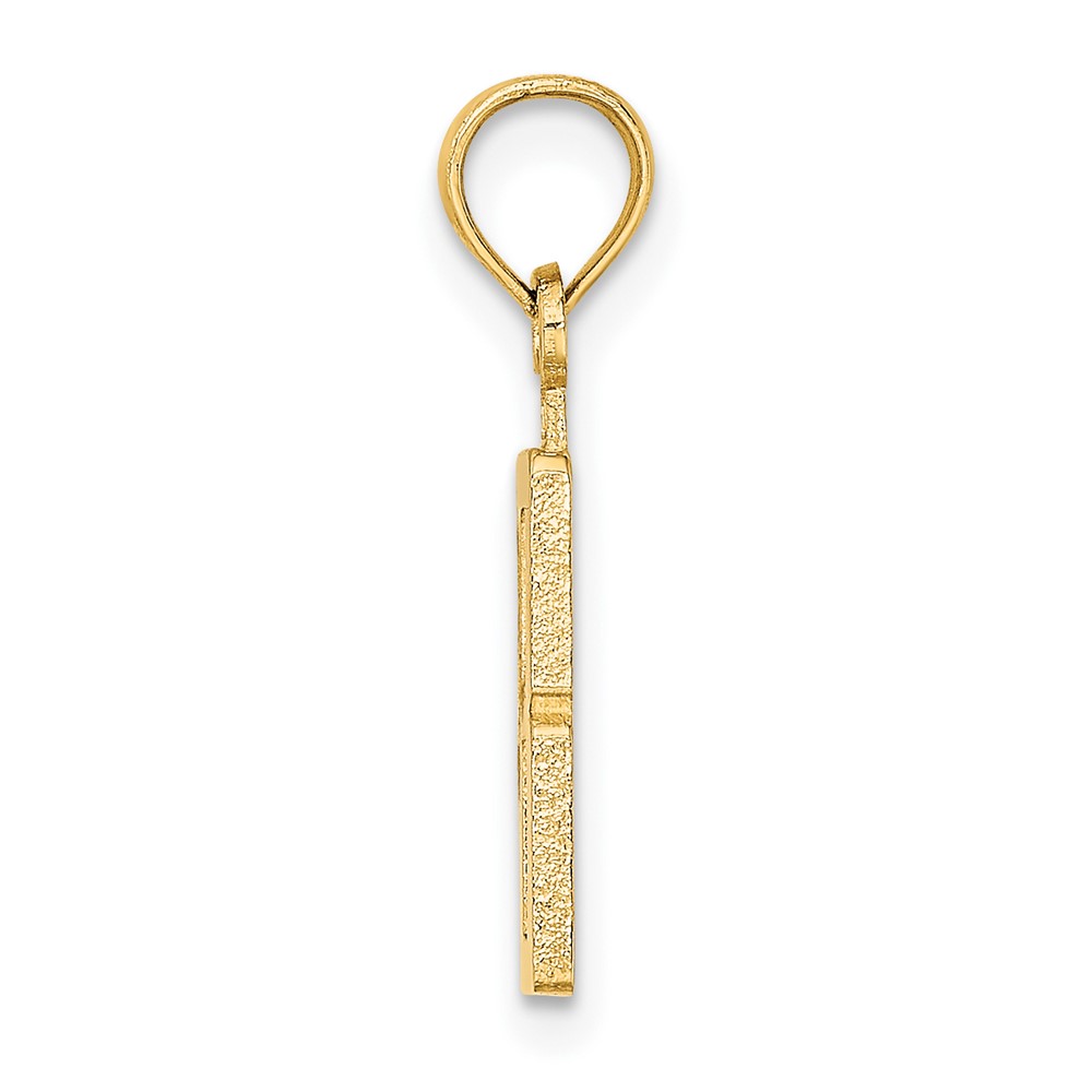14k Polished Number 8 Pendant (NU08)