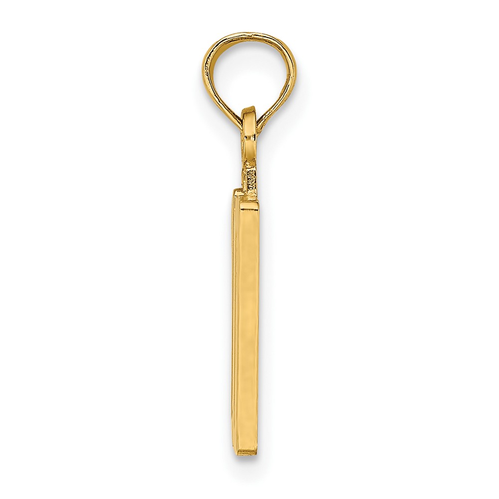 14k Polished Number 10 Pendant (NU10)