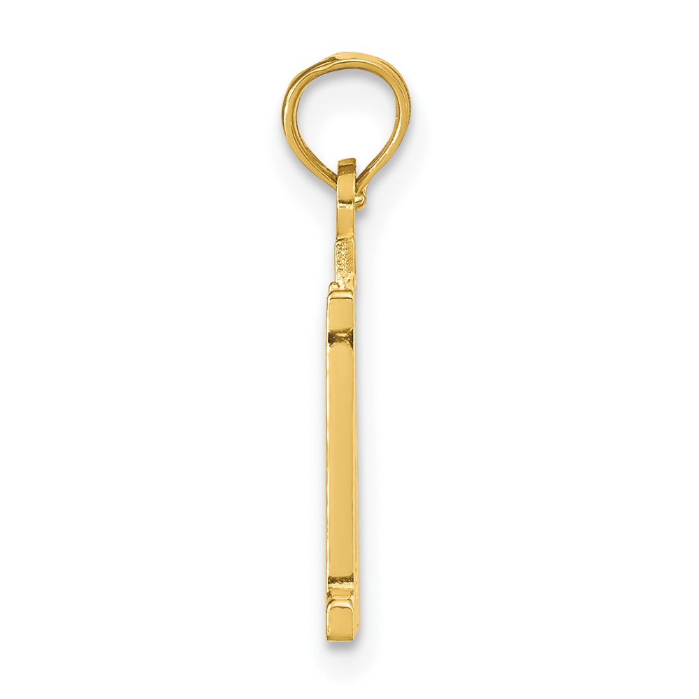 14k Polished Number 11 Pendant (NU11)